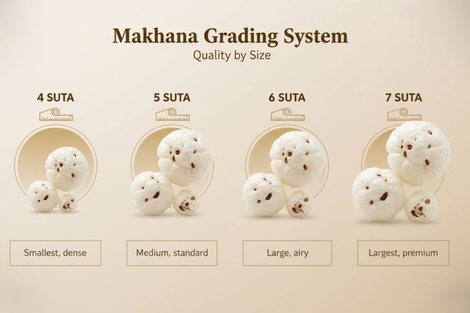 Different Grades of Makhana